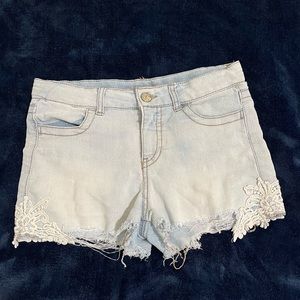 Embroidered Jean shorts